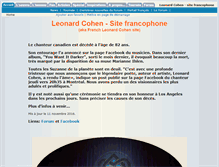 Tablet Screenshot of leonardcohensite.com